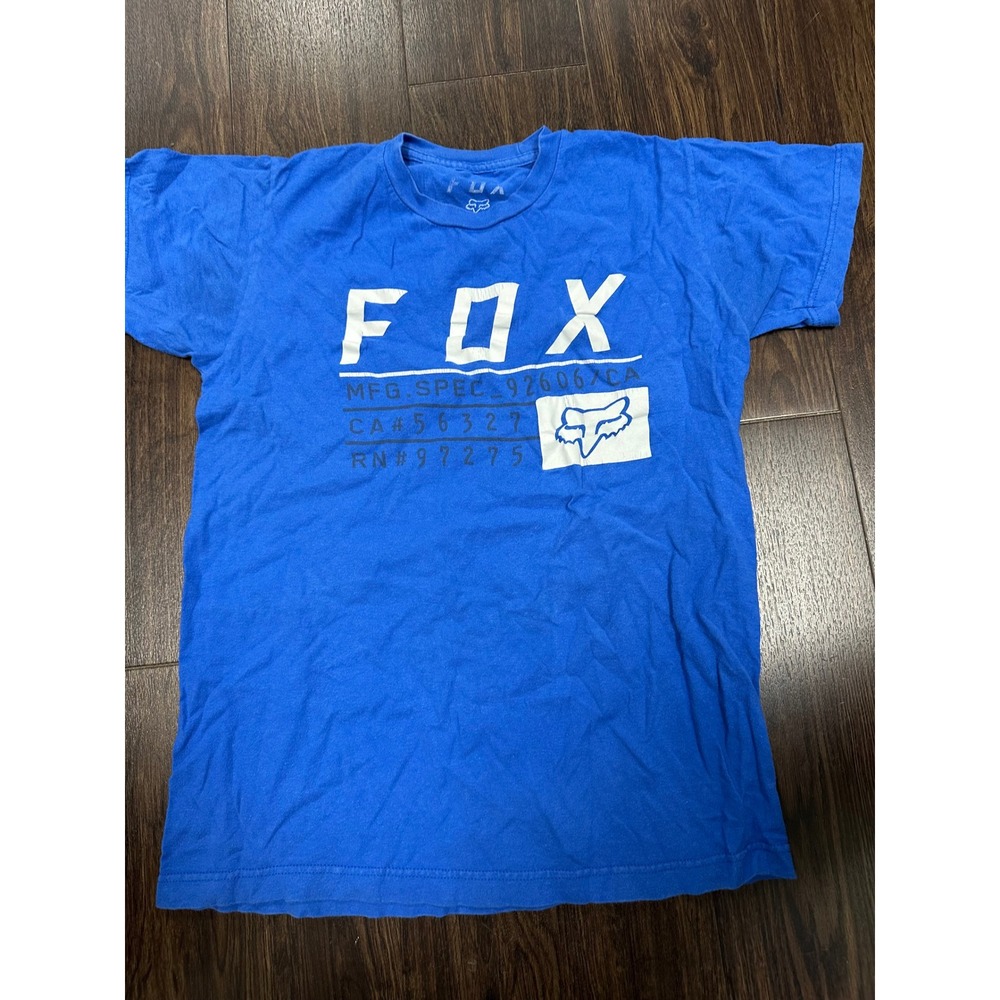 Fox Racing Men's Graphic T-Shirt - Blue - Size Small - Standard Fit